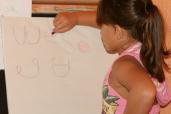 Catelyn creating her prizewinning photograph.