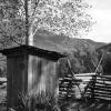 Outhouse in Black and White